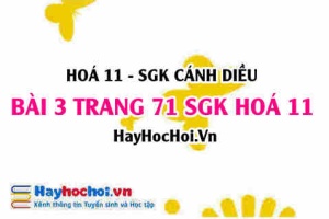Bài 3 trang 71 SGK Hoá 11 Cánh diều